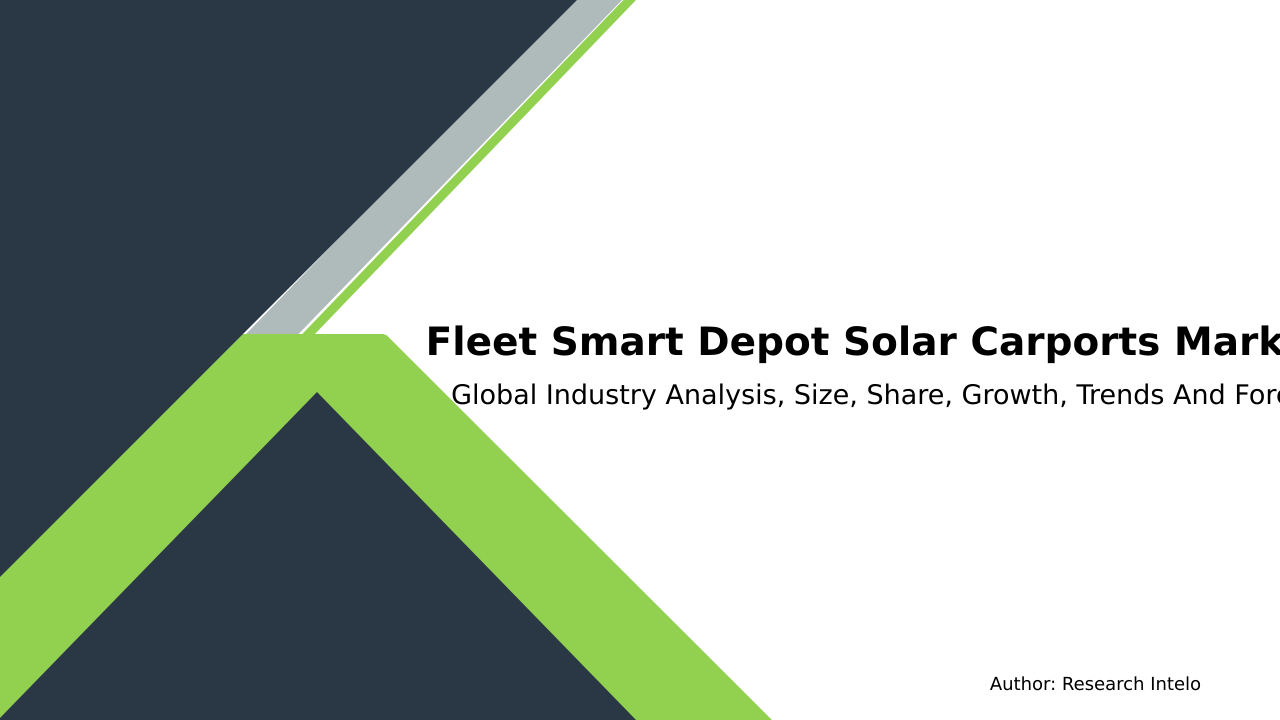 Fleet Smart Depot Solar Carports Market Research Report 2033