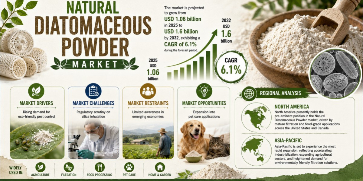 Natural Diatomaceous Powder Market Set to Hit USD 1.6 Billion by 2032 at 6.1% CAGR