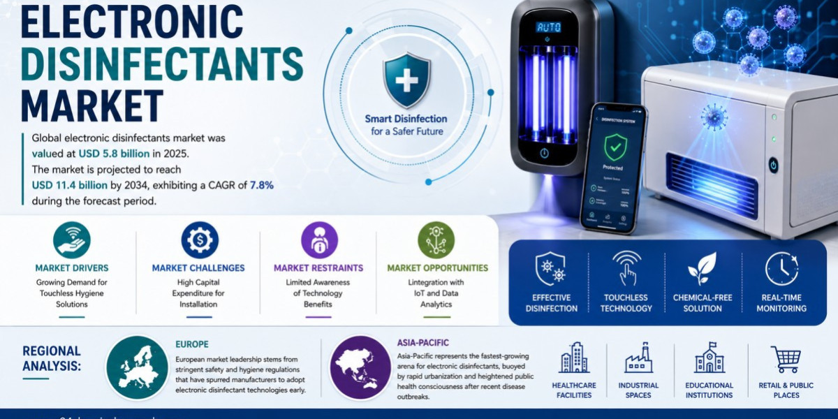 Electronic Disinfectants Market Set to Hit USD 11.4 Billion by 2034 at 7.8% CAGR