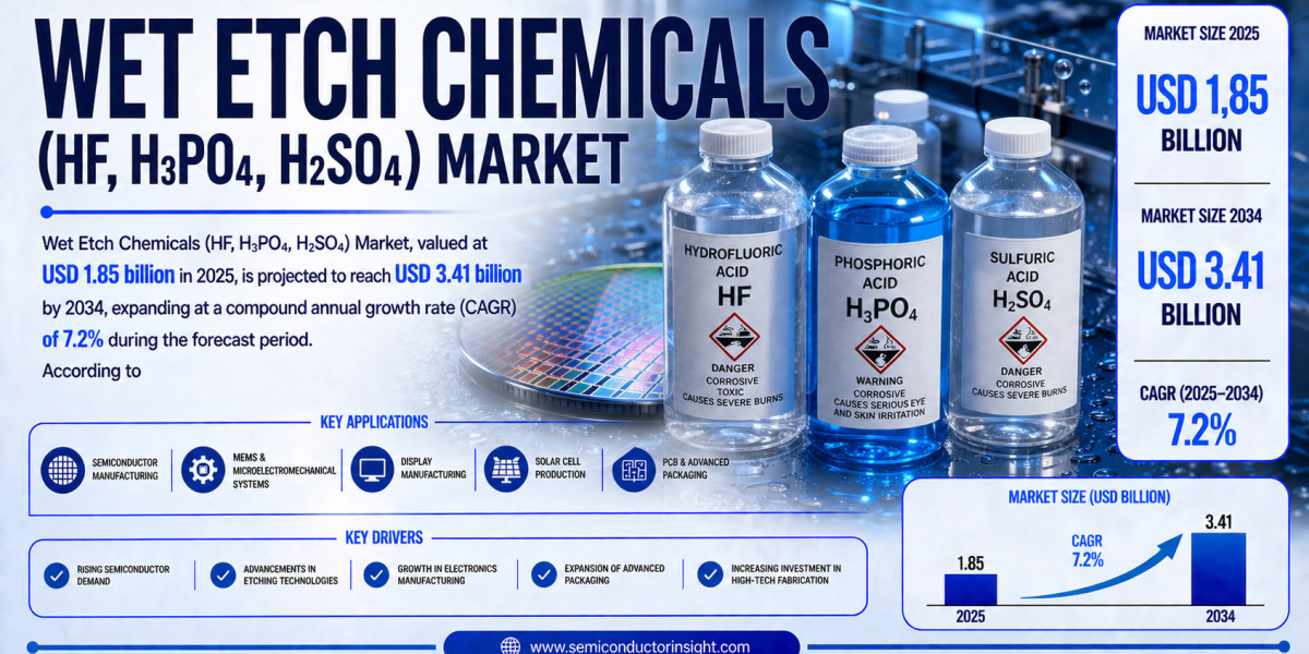 Wet Etch Chemicals (HF, H₃PO₄, H₂SO₄) Market Driven by Growth in Advanced Semiconductor Manufacturing, MEMS, and Display