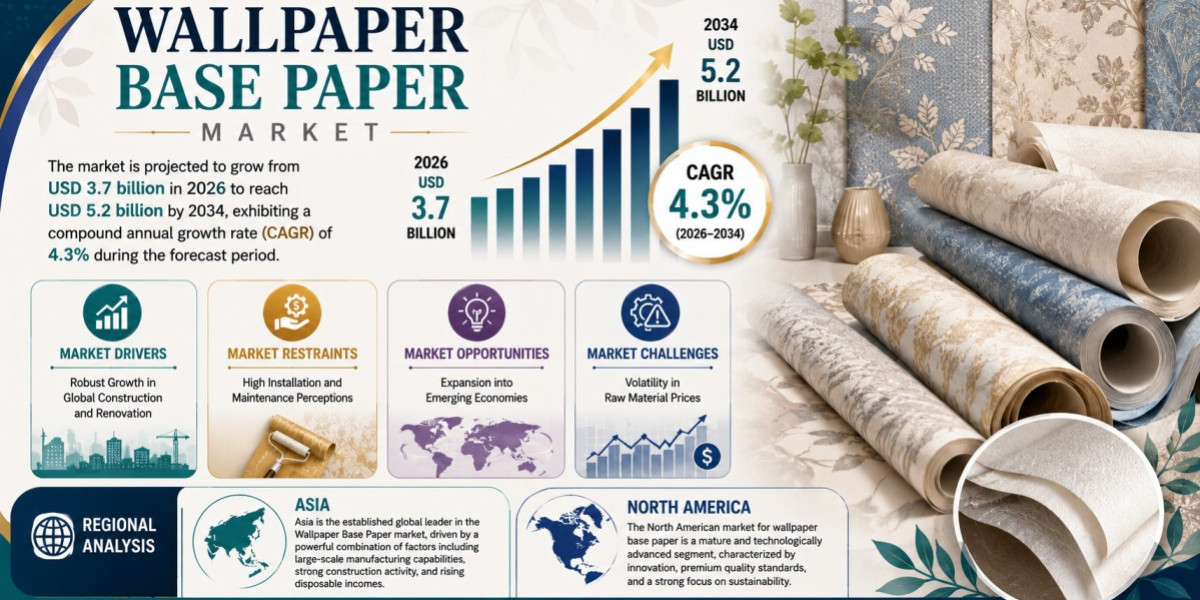Wallpaper Base Paper Market Set to Hit USD 5.2 Billion by 2034 at 4.3% CAGR